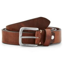 BSWK Ceinture En Cuir Brun Chaleureux
