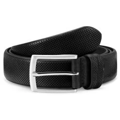 Salt & Hide Ceinture Noire En Cuir Pleine Fleur Holmes