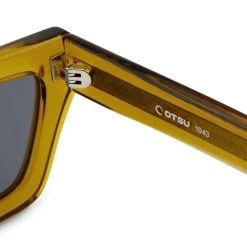 Otsu Occasus | Lunettes De Soleil Carrées Jaune Fluo à Monture épaisse Et Verres Polarisés -Chapeau Fawler en ligne 9 3 glasot