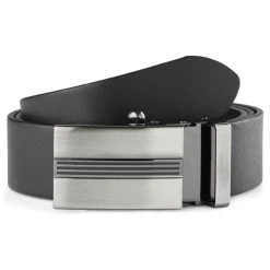 BSWK Ceinture En Cuir Noir à Verrouillage Automatique