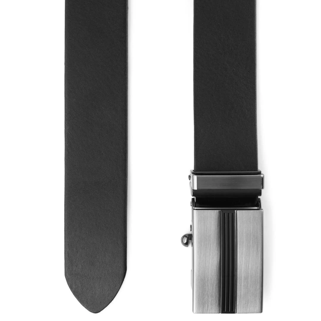 BSWK Ceinture En Cuir Noir à Verrouillage Automatique 2 BSWK Ceinture En Cuir Noir à Verrouillage Automatique – Image 2