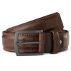 BSWK Ceinture En Cuir Brun Foncé Classique