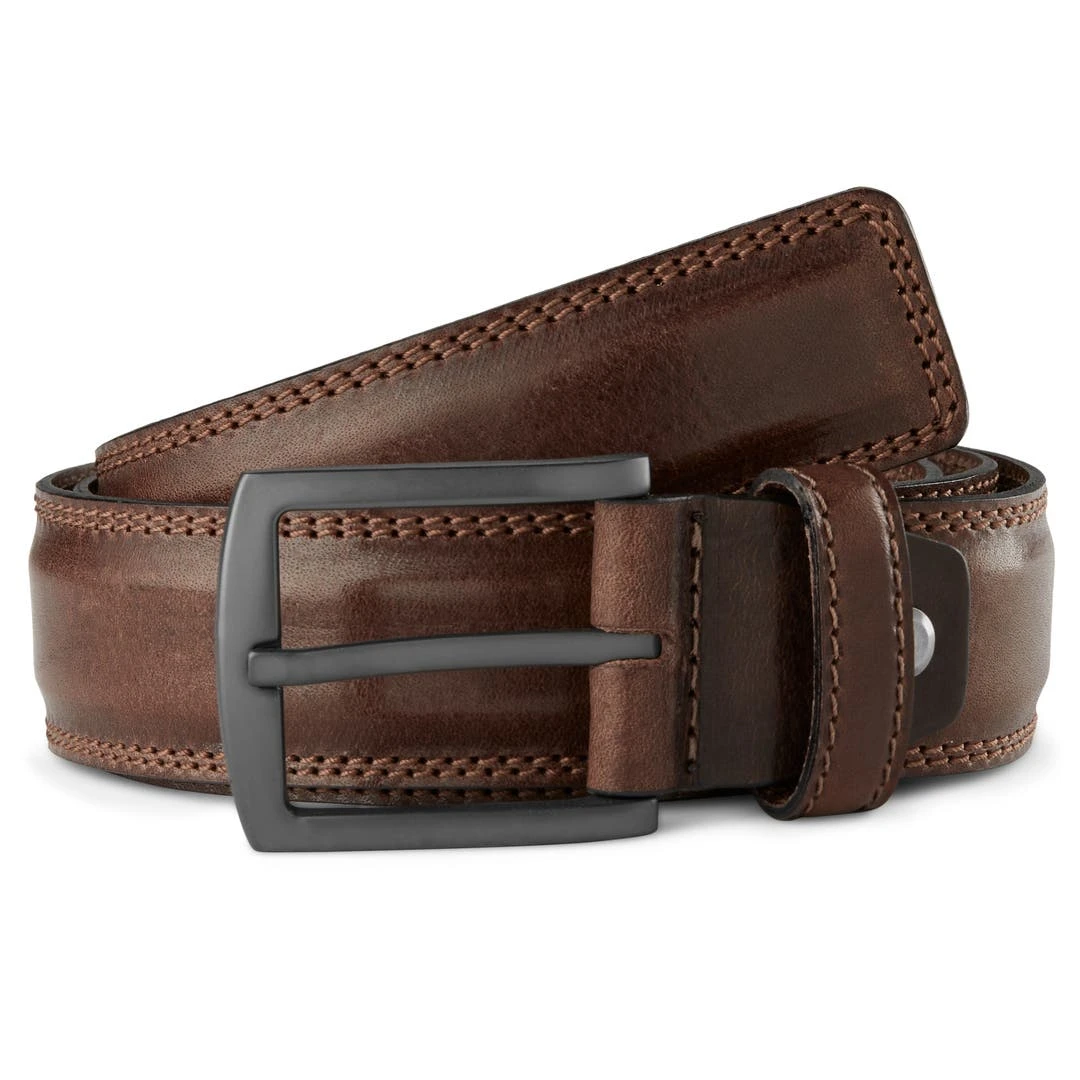 BSWK Ceinture En Cuir Brun Foncé Classique 1 BSWK Ceinture En Cuir Brun Foncé Classique