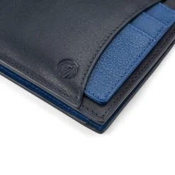 Lucleon Portefeuille Et Porte-cartes Lincoln En Cuir Bleu Marine Et Bleu Cobalt Anti-RFID -Chapeau Fawler en ligne Colour collection 1 3 copy