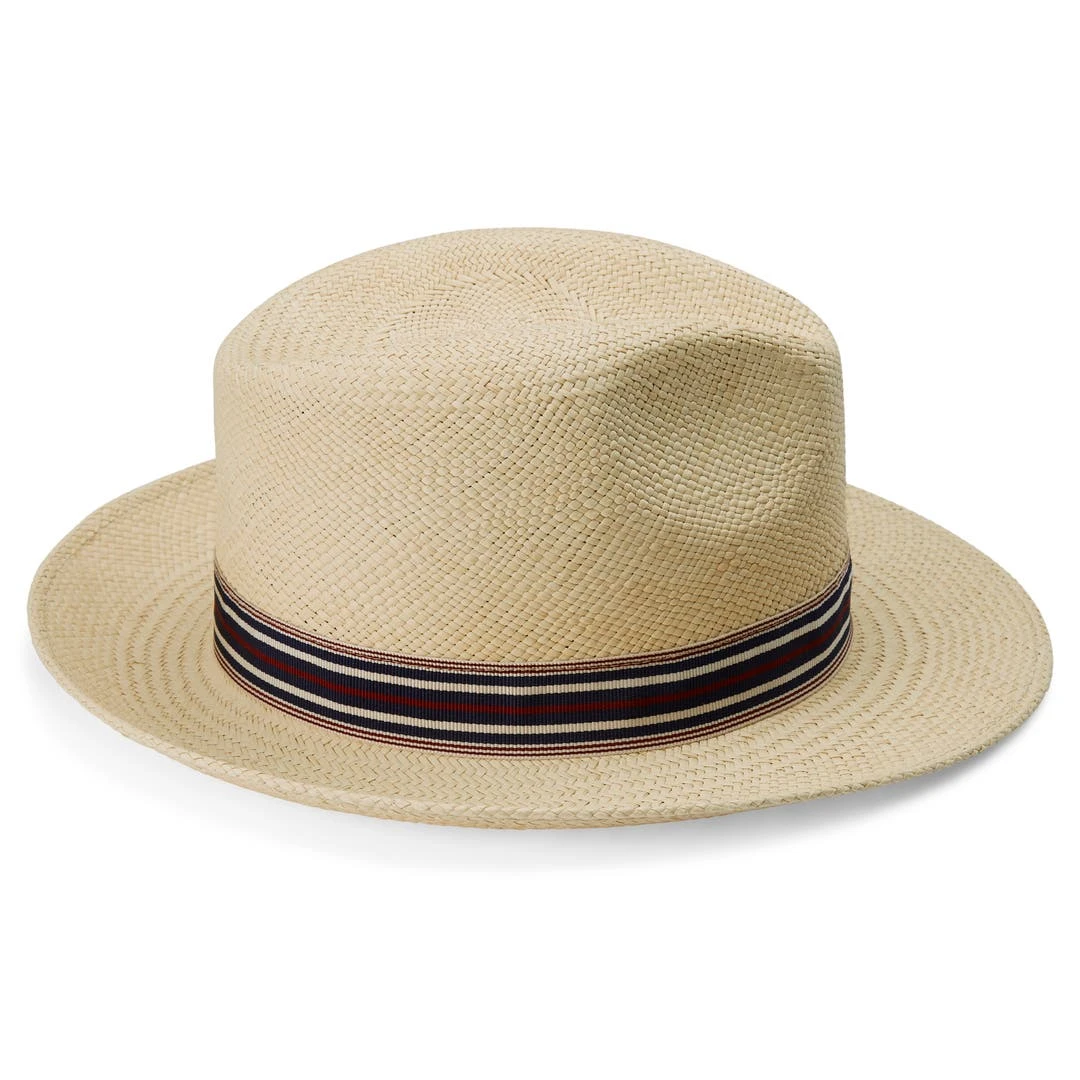Fawler Chapeau Panama Moda De Couleur Naturelle Avec Gallon Rayé Piero 3 Fawler Chapeau Panama Moda De Couleur Naturelle Avec Gallon Rayé Piero – Image 3