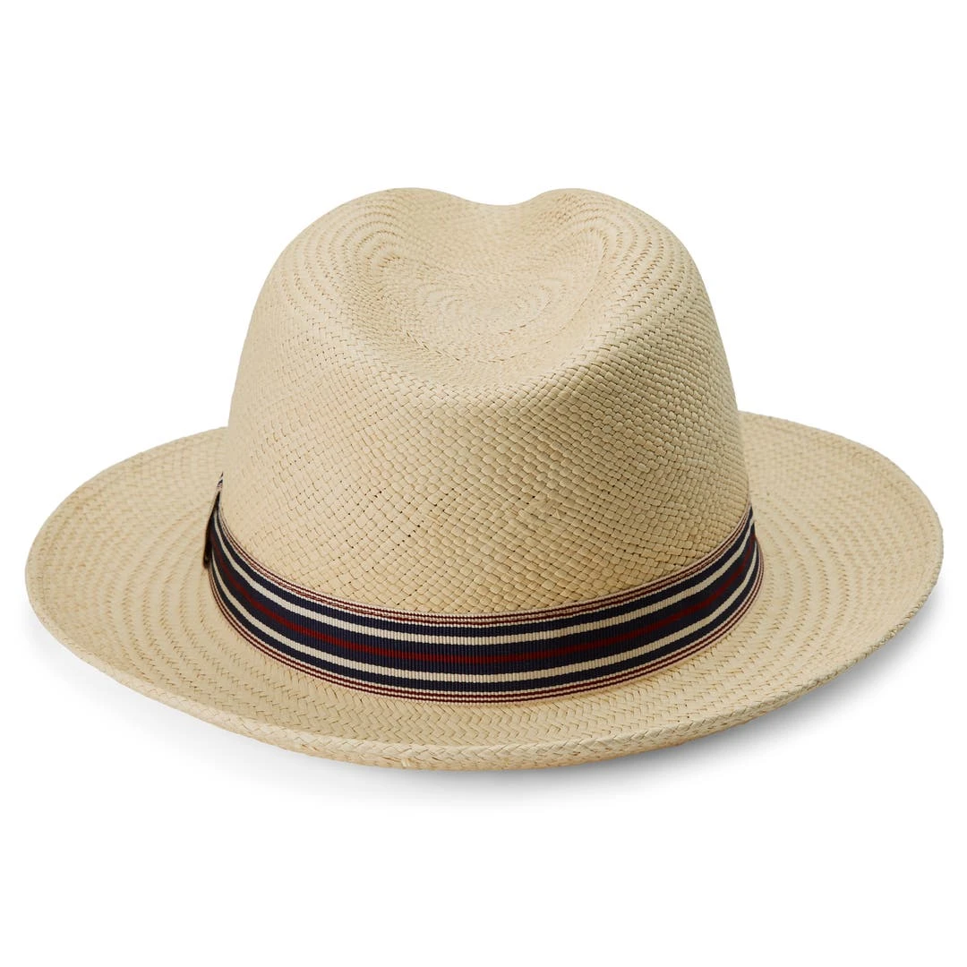 Fawler Chapeau Panama Moda De Couleur Naturelle Avec Gallon Rayé Piero 4 Fawler Chapeau Panama Moda De Couleur Naturelle Avec Gallon Rayé Piero – Image 4