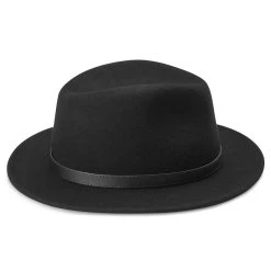 Fawler Chapeau Fedora Flavio En Laine Noire à Bord Plat -Chapeau Fawler en ligne Hat 6 3 copy