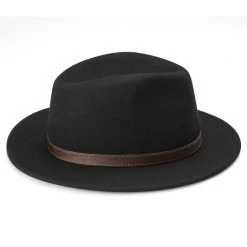 Fawler Chapeau Fédora Flavio Moda Noir à Bord Plat -Chapeau Fawler en ligne Hat 9 3 copy 3