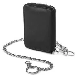 Lucleon Portefeuille En Cuir Noir Anti-RFID Larson -Chapeau Fawler en ligne LL Larson wallet and chains 3 2 copy