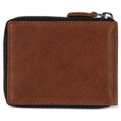 Lucleon Portefeuille En Cuir Brun Havane Anti-RFID Avec Fermeture Zippée -Chapeau Fawler en ligne Pawas wallet 19 3 copy