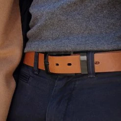 BSWK Ceinture En Cuir Brun Clair -Chapeau Fawler en ligne a 12188 belt