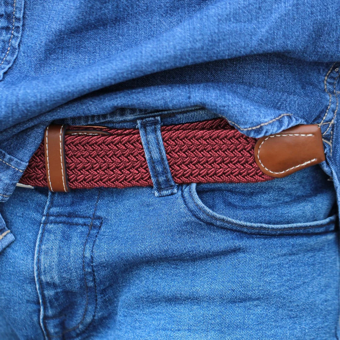 Collin Rowe Ceinture élastique Bordeaux 3 Collin Rowe Ceinture élastique Bordeaux – Image 3