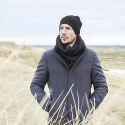 Fawler Bonnet Kaleb Kane En Laine Mérinos Noire -Chapeau Fawler en ligne dkajidakdsd