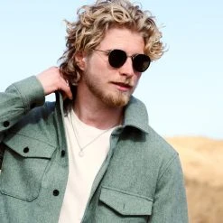 Waykins Lunettes De Soleil Argentées Wylie Thea à Verres Polarisés Verts -Chapeau Fawler en ligne dsc1428 1