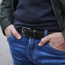 Fawler Ceinture En Cuir Noir Franz -Chapeau Fawler en ligne fhbgg igig