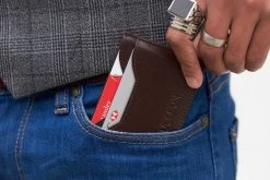 Lucleon Porte-cartes Bruce Marron -Chapeau Fawler en ligne img 0646