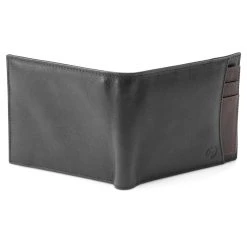 Lucleon Portefeuille Avec Porte-cartes En Cuir Noir Et Brun Foncé Anti-RFID Lincoln -Chapeau Fawler en ligne linblk5