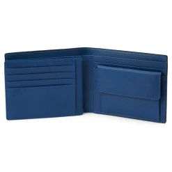 Lucleon Portefeuille En Cuir Noir Et Bleu Anti-RFID Lind -Chapeau Fawler en ligne lindblack6