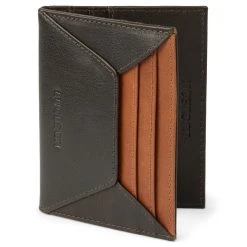 Lucleon Porte-cartes En Cuir Brun Et Brun Foncé Anti-RFID Loren