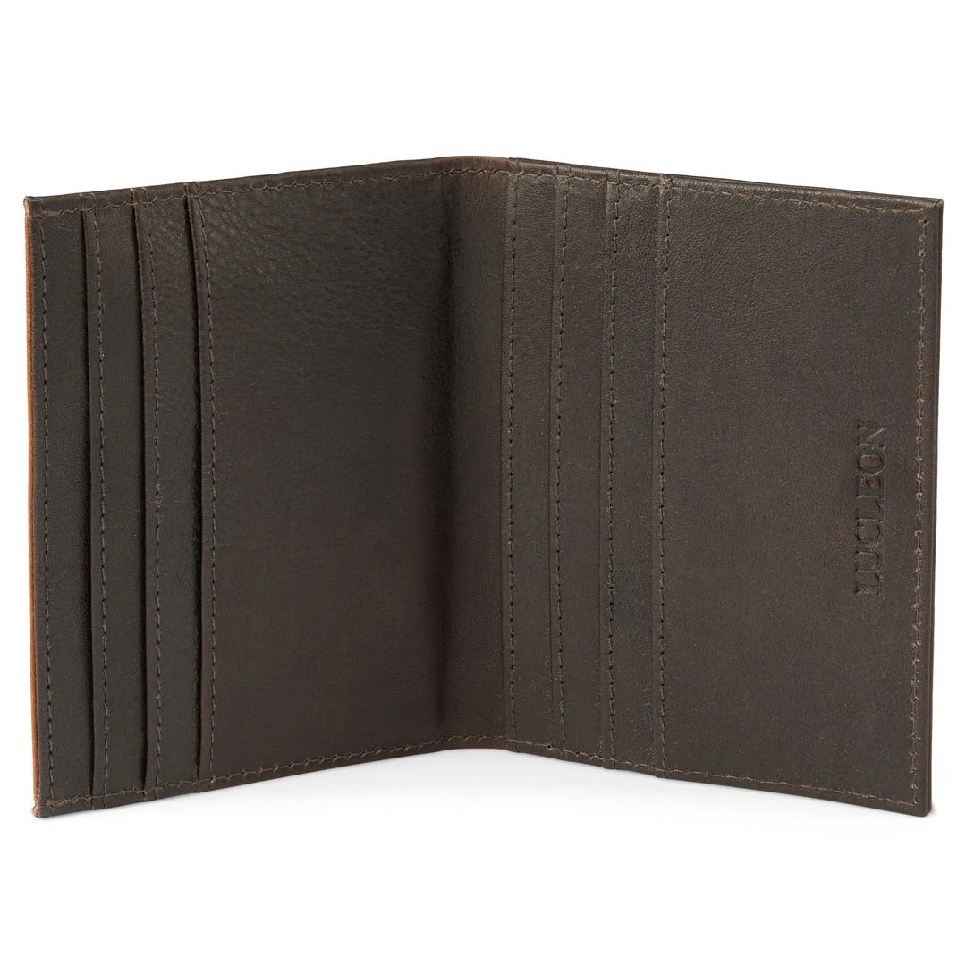 Lucleon Porte-cartes En Cuir Brun Et Brun Foncé Anti-RFID Loren 4 Lucleon Porte-cartes En Cuir Brun Et Brun Foncé Anti-RFID Loren – Image 4