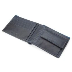 Lucleon Portefeuille En Cuir Bleu Marine Anti-RFID Lukas -Chapeau Fawler en ligne lukblk6