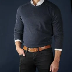 BSWK Ceintuire En Cuir Brun Marbré De Noir 10 BSWK Ceintuire En Cuir Brun Marbré De Noir -Chapeau Fawler en ligne rel megashoot belts 12146 1 1