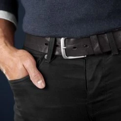 BSWK Ceinture Brute En Cuir Noir -Chapeau Fawler en ligne rel megashoot belts 12146 21