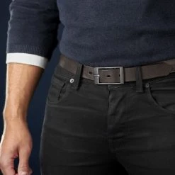 BSWK Ceinture Moderne En Cuir Noir -Chapeau Fawler en ligne rel megashoot belts 12170 2new1