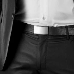 BSWK Ceinture En Cuir Noir Avec Boucle Massive à Verrouillage Automatique 8 BSWK Ceinture En Cuir Noir Avec Boucle Massive à Verrouillage Automatique -Chapeau Fawler en ligne rel megashoot belts 18214 2