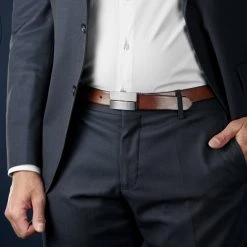 BSWK Ceinture En Cuir Marron à Boucle Massive -Chapeau Fawler en ligne rel megashoot belts 18249 2