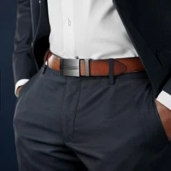 BSWK Ceinture En Cuir Cognac Avec Boucle à Verrouillage Automatique -Chapeau Fawler en ligne rel megashoot belts 18255 2