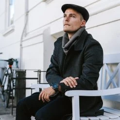 Fawler Casquette Fido Rodolfo Noire -Chapeau Fawler en ligne rodolfo black fido flat cap