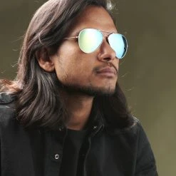 Paul Riley Lunettes Aviator Argentées Et Bleues Polarisées -Chapeau Fawler en ligne rst megashoot sunglas 13911 2