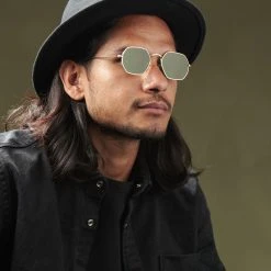 Paul Riley Lunettes De Soleil Groovy Gris Et Or -Chapeau Fawler en ligne rst megashoot sunglas 17160 2gg