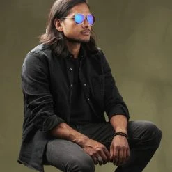 Paul Riley Lunettes De Soleil Aviateur à Montures Dorées Et Verres Irisés -Chapeau Fawler en ligne rst megashoot sunglas 17167 1