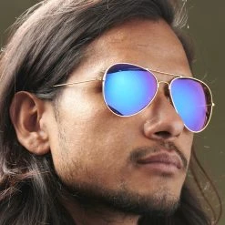 Paul Riley Lunettes De Soleil Aviateur à Montures Dorées Et Verres Irisés -Chapeau Fawler en ligne rst megashoot sunglas 17167 2 bm