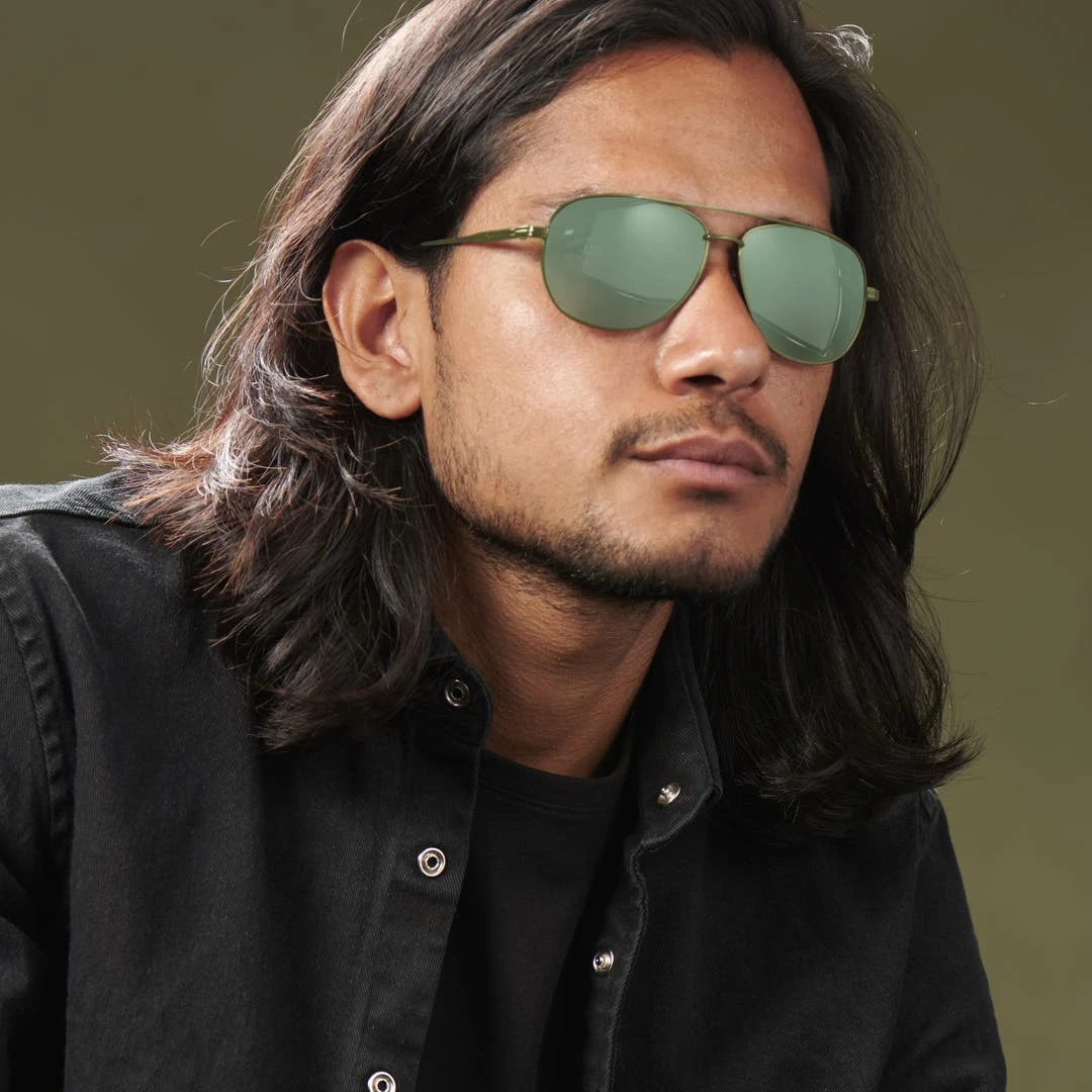 Waykins Lunettes De Soleil Aviateur Vert Olive Ambit 4 Waykins Lunettes De Soleil Aviateur Vert Olive Ambit – Image 4