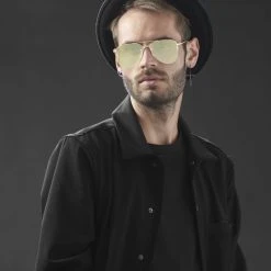 Paul Riley Lunettes De Soleil Aviateurs Or Et Vert -Chapeau Fawler en ligne rst megashoot sunglasses 13907 1yg