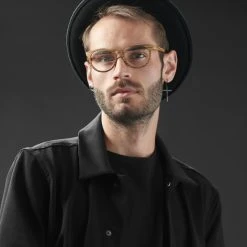 Paul Riley Lunettes à Monture En Bois Clair Et Motif écaille -Chapeau Fawler en ligne rst megashoot sunglasses 15584 1