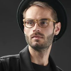 Paul Riley Lunettes à Monture En Bois Clair Et Motif écaille -Chapeau Fawler en ligne rst megashoot sunglasses 15584 2