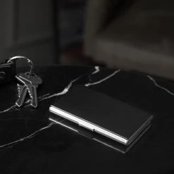 Fort Tempus Porte-cartes De Crédit Métal Et Cuir Noir -Chapeau Fawler en ligne rst megashoot wall 1 1048