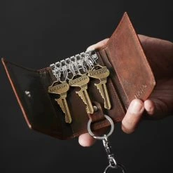 Lucleon Porte-clés Montréal En Cuir Marron Foncé RFID -Chapeau Fawler en ligne rst megashoot wallet 14040 2