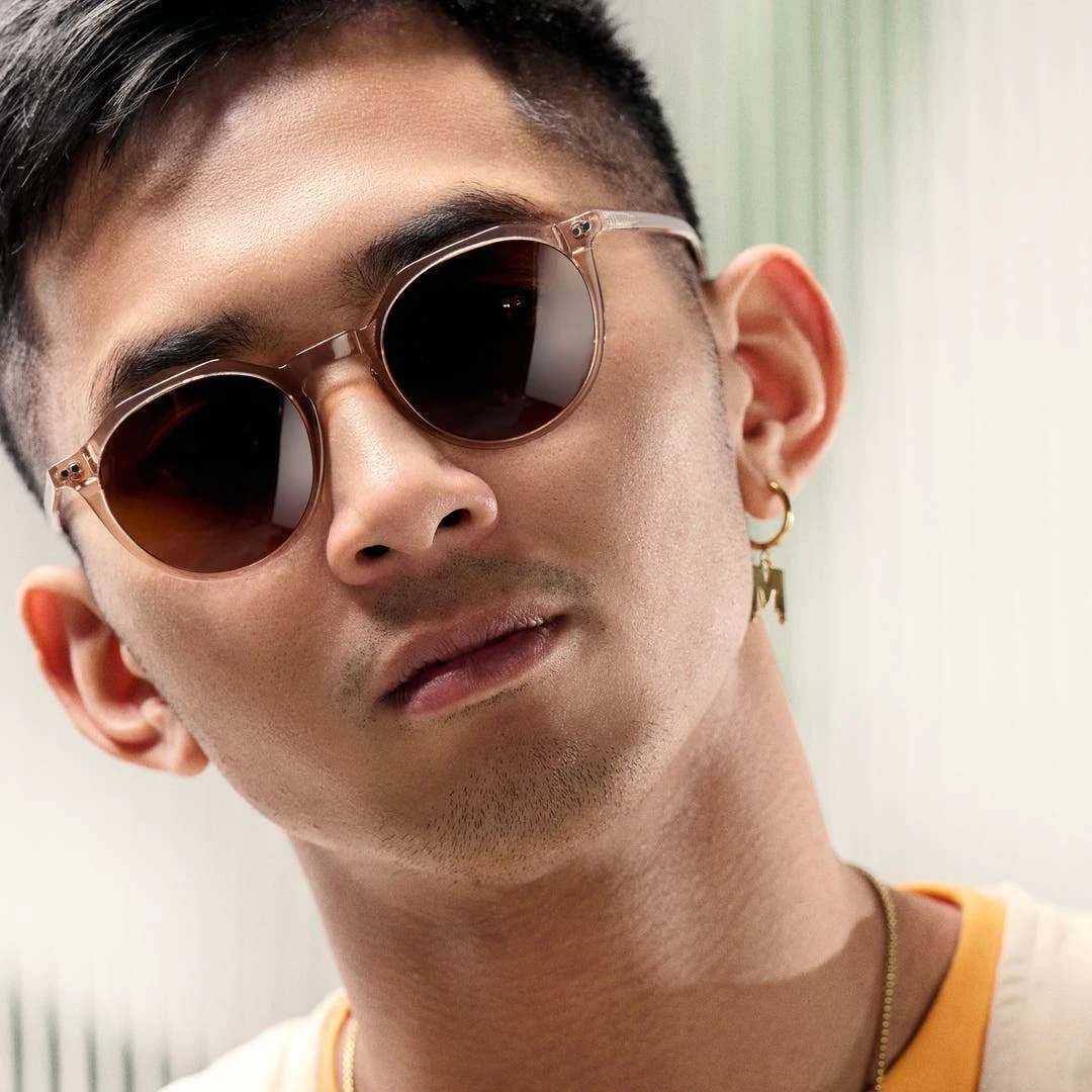 Otsu Occasus | Lunettes De Soleil Translucides De Style Vintage à Verres Ronds Polarisés 2 Otsu Occasus | Lunettes De Soleil Translucides De Style Vintage à Verres Ronds Polarisés – Image 2