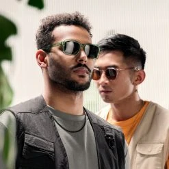 Otsu Occasus | Lunettes De Soleil Vert Fluo XL à Formes Géométriques Et Verres Polarisés -Chapeau Fawler en ligne rst spring 23 otsu sunglasses square greenblack 1a