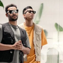 Otsu Occasus | Lunettes De Soleil Carrées Translucides à Verres Gris Polarisés -Chapeau Fawler en ligne rst spring 23 otsu sunglasses square greyblack 1c 1