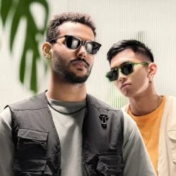 Arkai Occasus | Lunettes De Soleil Rétro Bicolores à Verres Noirs Polarisés -Chapeau Fawler en ligne rst spring 23 sz sunglasses square greyblack 1b