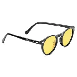 Sidegren Lunettes De Soleil Rétro Noires à Verres Ronds, Jaunes & Polarisés -Chapeau Fawler en ligne sg35 3
