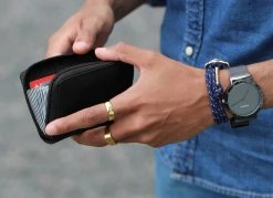 Lucleon Porte-cartes En Cuir Noir California -Chapeau Fawler en ligne sort california l derkortholder 1