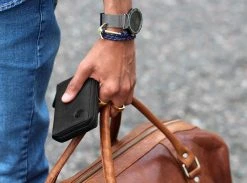 Lucleon Porte-cartes En Cuir Noir California -Chapeau Fawler en ligne sort california l derkortholder 2