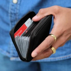 Lucleon Porte-cartes En Cuir Noir California -Chapeau Fawler en ligne sort california l derkortholder